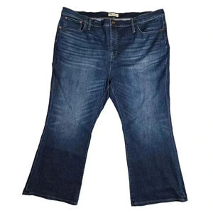 NWT Madewell Cali Demi Boot Cropped Flare Dark Wash Plus Size Jeans Size 24/37